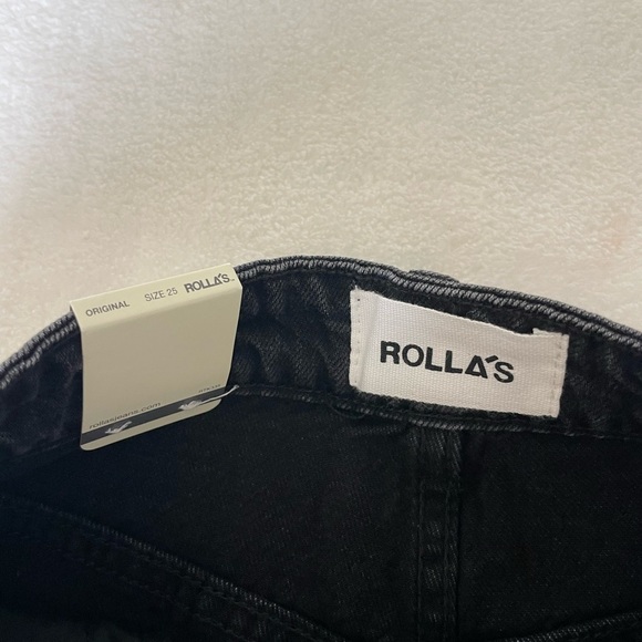 ROLLA'S High Rise Cutoff Black Jean Shorts - Picture 6 of 11